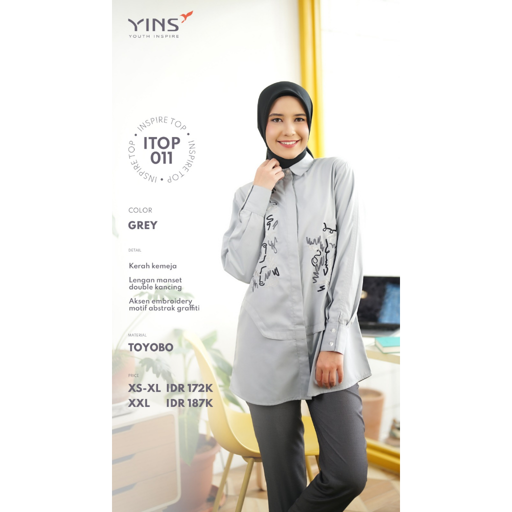 Inspire Top ITOP 11 Bahan Toyobo Atasan Wanita Simpel Modern BISA COD Terbaru Casual Style