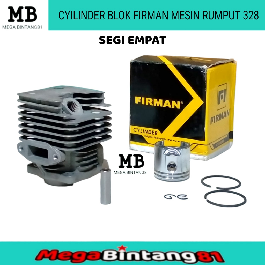 Cylinder Block Blok Mesin Potong Rumput Model segi empat 328 318 FIRMAN