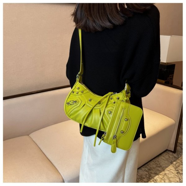 BJ60856 (2IN1) - WHITE/GREEN/BLACK TAS WANITA FASHION KOREA CHINA IMPORT MODIS ELEGAN TERMURAH TERLARIS TERBARU BAGSTORE JAKARTA TAS BATAM ZCJ0856