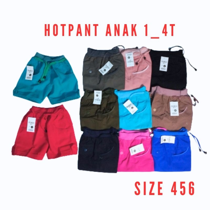 Celana Anak Hotpant 456 (1_4 Tahun)