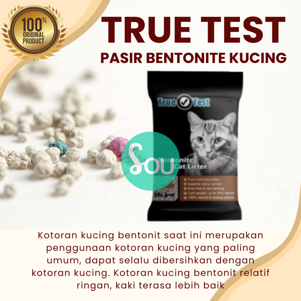 Pasir Gumpal True Test 5 Liter Kucing Pasir Anti Bau 10 Liter Original