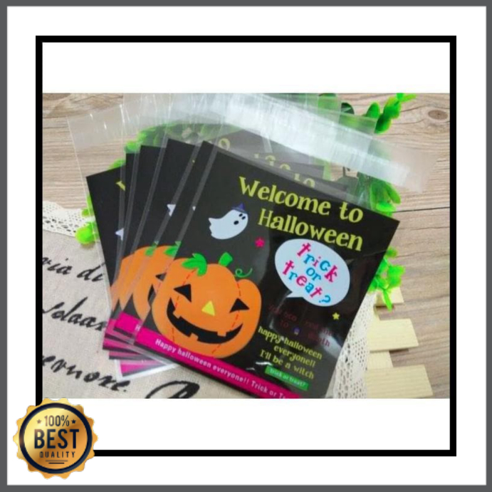 

PLASTIK FANCY COOKIES/ PERMEN/ KUE/ COKLAT TRICK OR TREAT 10X10 GROSIR Berkualitas