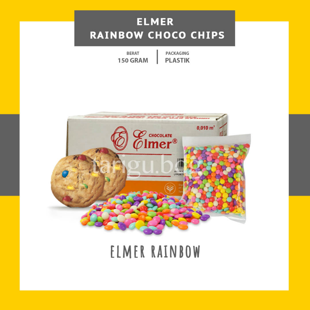 HALF ROUND CHOCOCHIPS ELMER 150GR - CHOCO CHIPS 1/2 BULAT HALFROUND DARK WARNA WARNI - COKLAT CHIP - CONE CHOCO CHIPS CHOCOLATE CHIP - COKLAT KERUCUT MINI