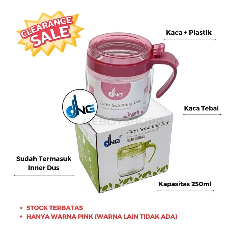 [CLEARANCE SALE] Tempat Bumbu Kaca S / Botol Bumbu Kaca S Serbaguna 250ml