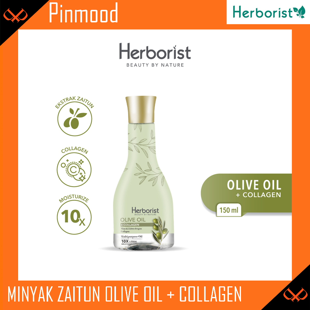 HERBORIST MINYAK ZAITUN + COLLAGEN [ 150 ML ] OLIVE OIL MULTIPURPOSE MOISTURIZE SMOOTHEN SKIN AND BODY MASSAGE UNTUK KULIT LEMBAP HALUS HERBORIS