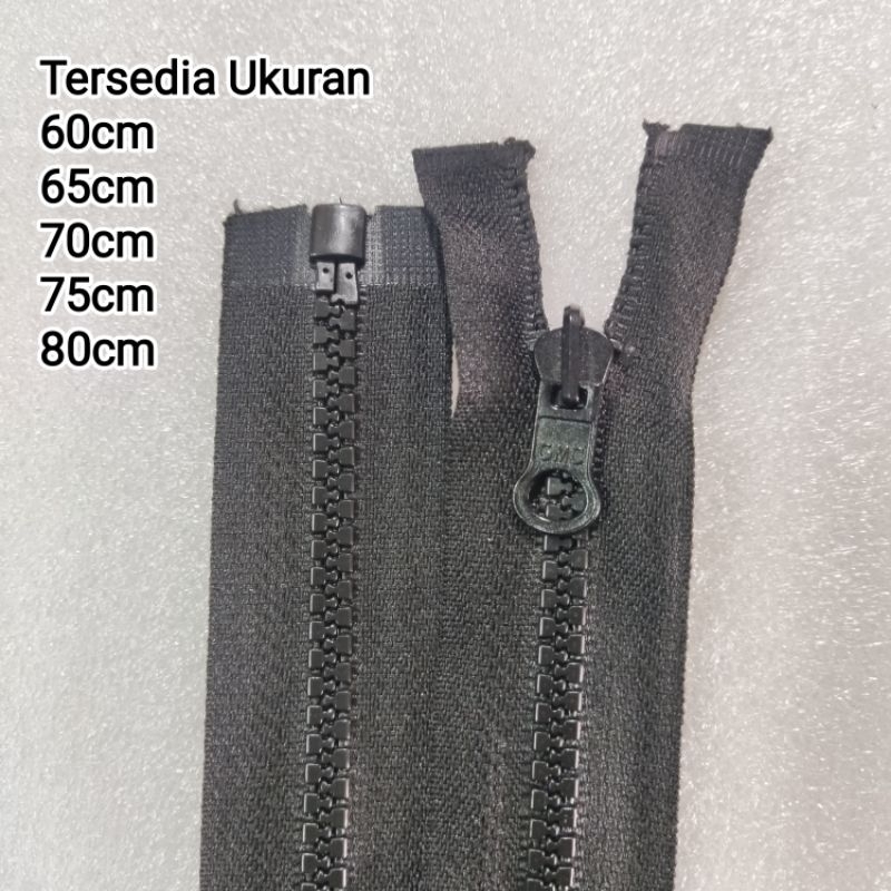 resleting jaket vislon hitam satuan resleting gigi besar resleting bolak balik