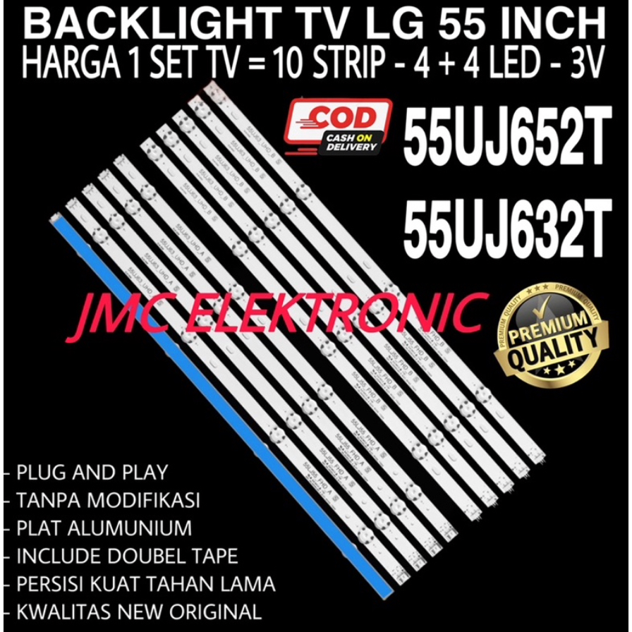 BACKLIGHT TV LED LG 55 INCH 55UJ652 55UJ632 55UJ632T 55UJ652T LAMPU LED TV LG 55UJ