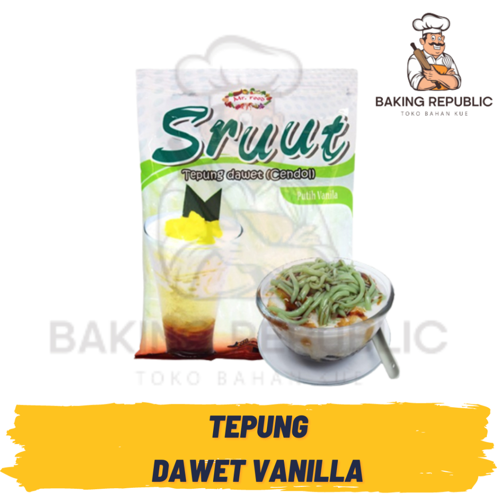 

TEPUNG SRUUT DAWET | TEPUNG DAWET CENDOL VANILLA 100GR EXP 08-2025