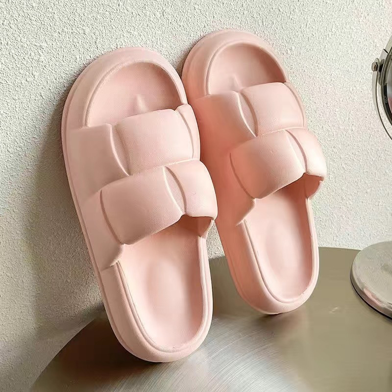 Sandal Slip On Wanita Terbaru Empuk Tebal Sandal Flat Jelly Empuk Slop Sendal Rumah Anti Slip