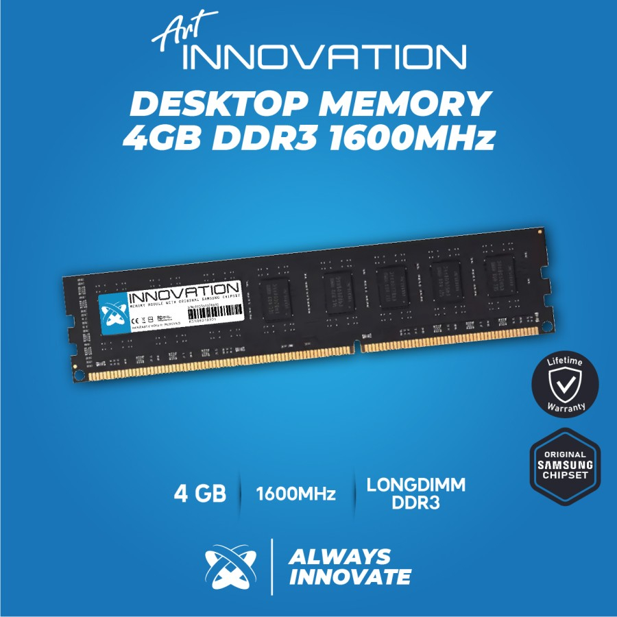 RAM LONGDIM INNOVATION 4GB DDR3 1600Mhz - RAM Komputer