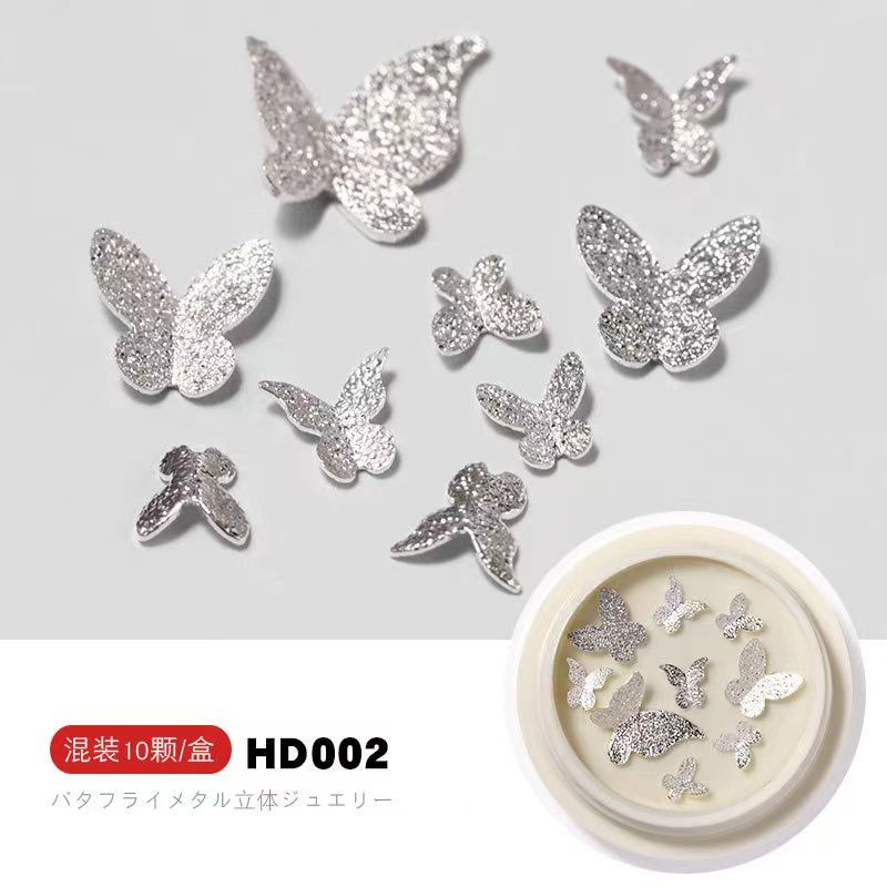 HIASAN 3D GOLD BUTTERFLY KUPU KUPU MIX SHAPE / NAIL ACC BUTTERFLY GAYA JEPANG BEST SELLER