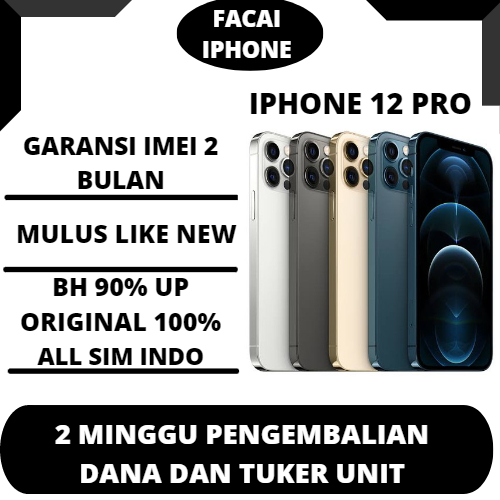 iPhone 12 pro 128GB/256GB ORIGINAL FULLSET BERGARANSI LIKE NEW!