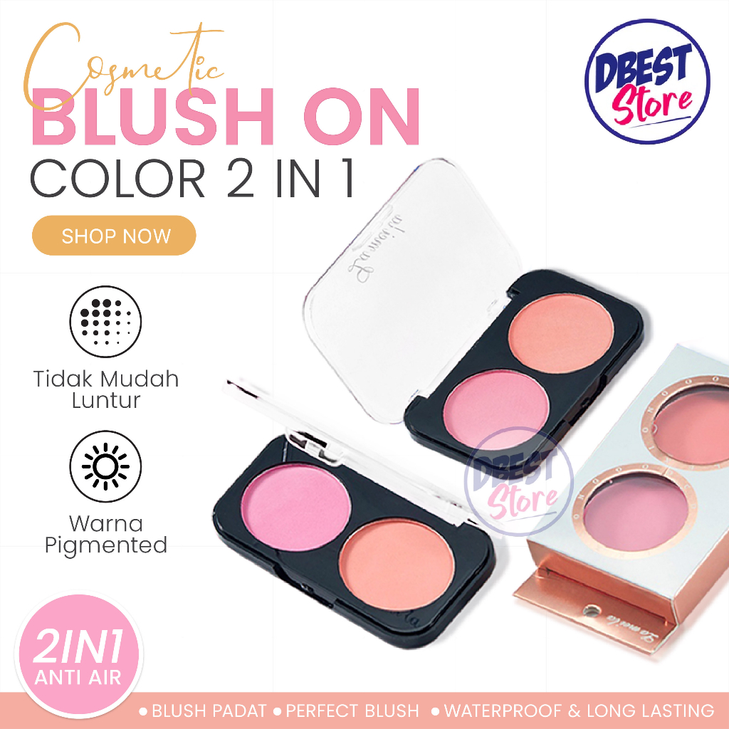 Lameila 5006 Blush On 2 Warna Blusher Waterproof dan Tahan Lama