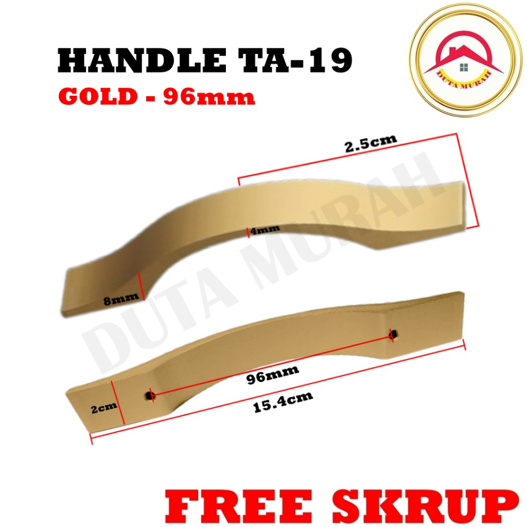 Handel Tarikan Laci / Lemari Pintu Minimalis Handle TA 19 Tarikan Lemari Aluminium Anodize,Gold, Black Sale