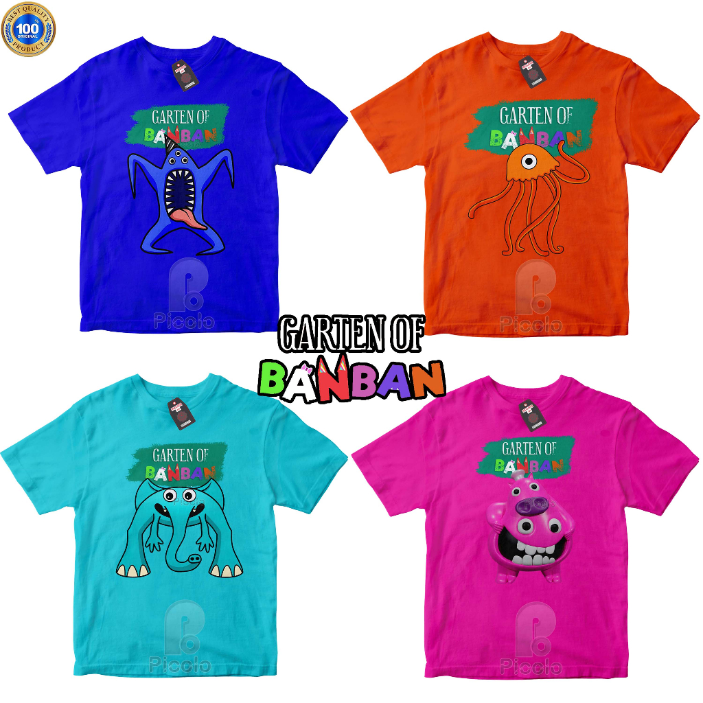 (FREE NAMA) BAJU KAOS ATASAN ANAK MOTIF KARAKTER GARTEN OF BANBAN UNISEX Bahan COTTUN