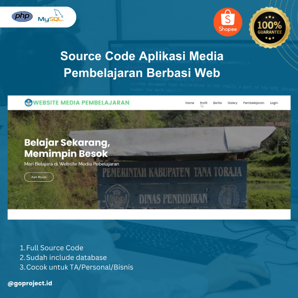 Source Code Aplikasi Media Pembelajaran Berbasi Web