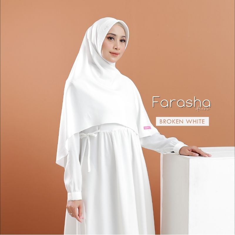 Farasha dress broken white premium full furing | dress putih tidak nerawang | gamis haji umroh | gamis putih tidak nerawang | gamis tali | dress simple | gamis | gamis premium | gamis putih promo | naisha official | gamis akad gamis lamaran gamis putih