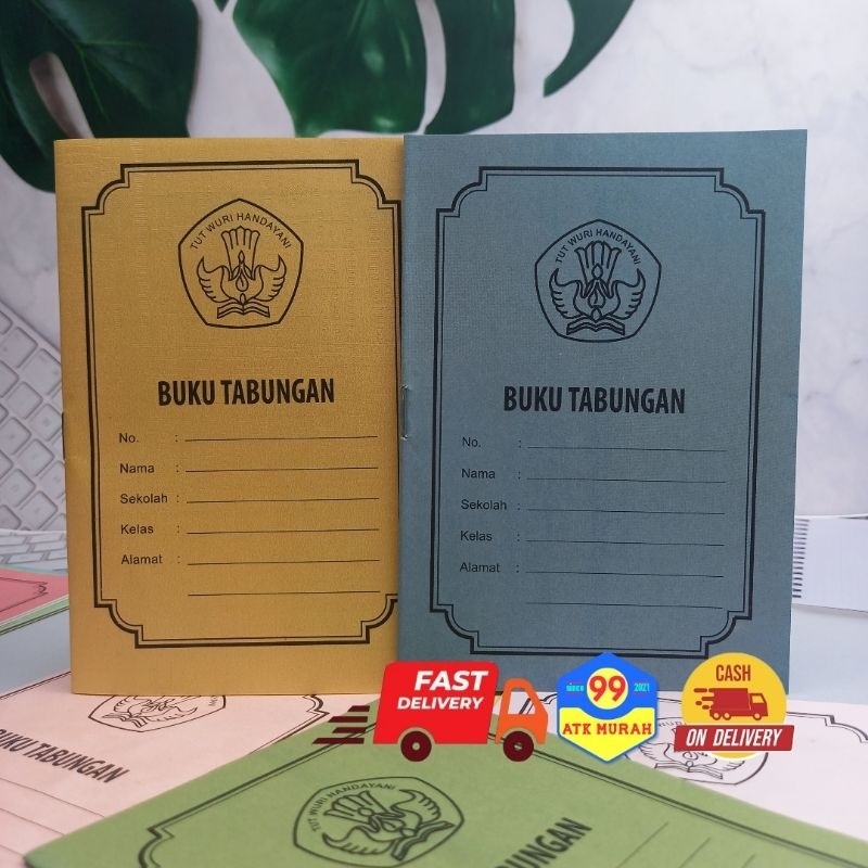 Buku TABUNGAN Warna 8Lembar/Buku Menabung/Kertas Tabungan