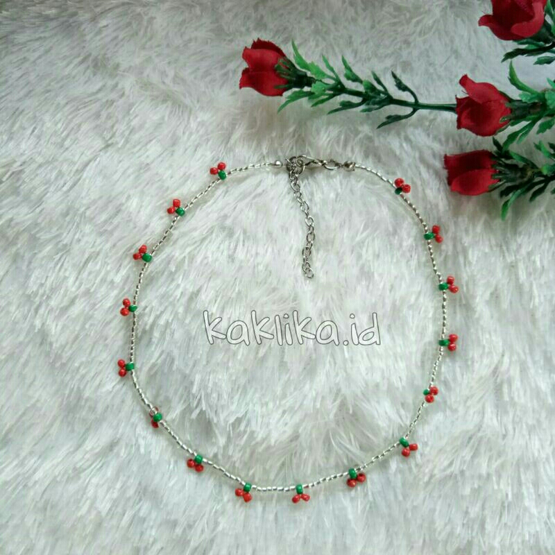 COD Kalung Cherry Style Korea | Kalung Korea Mute Manik Ceri Korea