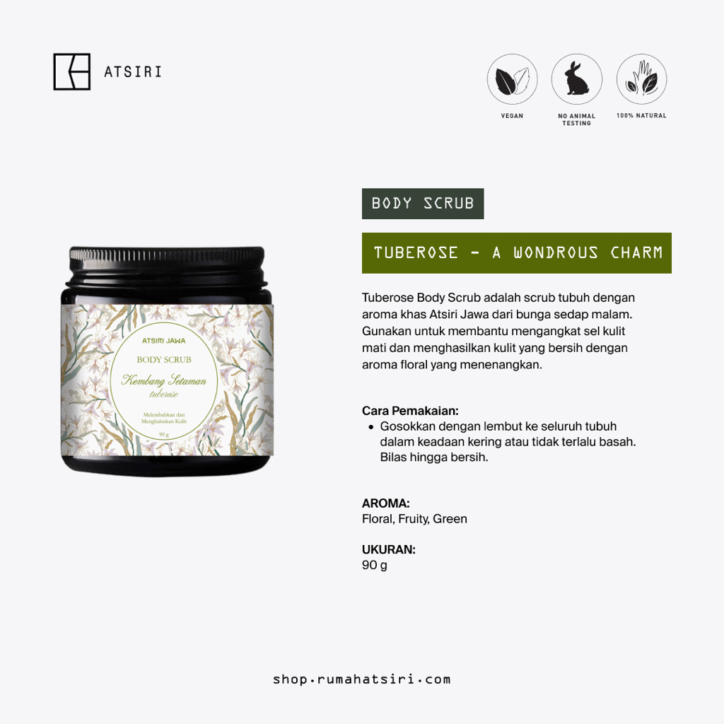 Kembang Setaman Tuberose - Body Scrub by Atsiri Jawa