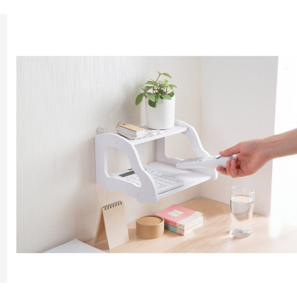 Rak dinding Desktop storage / Rak vintage Wifi / WPC