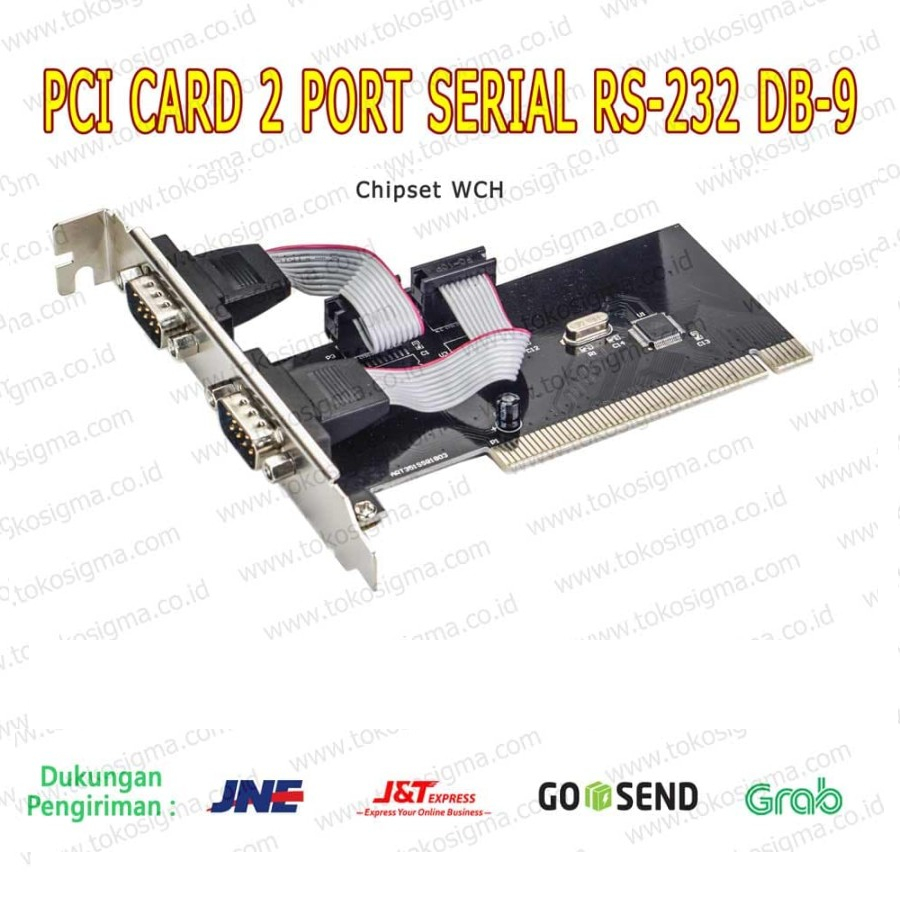 PCI CARD 2 PORT SERIAL RS-232 DB-9 CHIP WCH I/O CONTROLLER