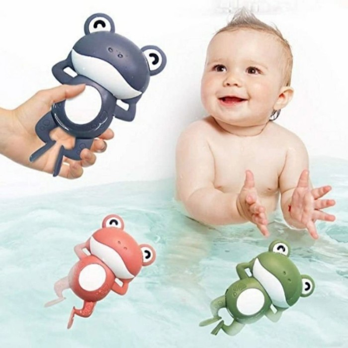 Mainan Mandi Bayi Katak Lucu Berenang