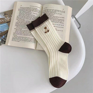 GO!KK1115 Kaos Kaki Panjang Motif Garis Coklat Brown Kaus Kaki Olahraga Atas Mata Kaki Unisex Kekinian