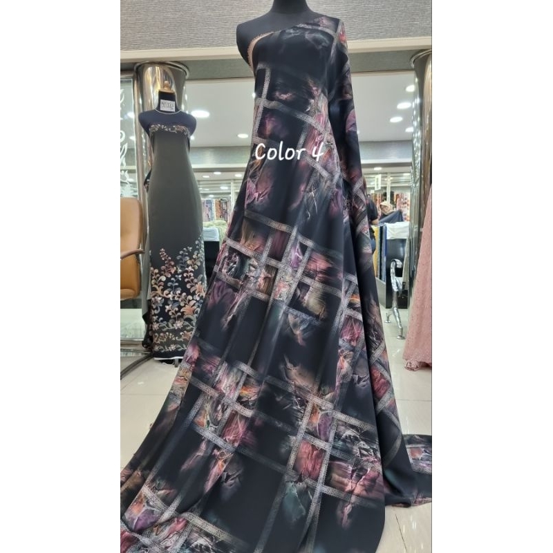 crepe jetblack motif