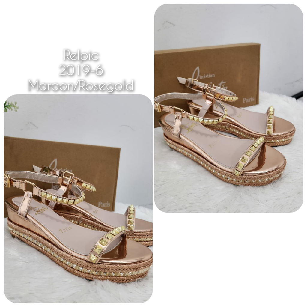 Wedges wanita import mewah kode 2019-6