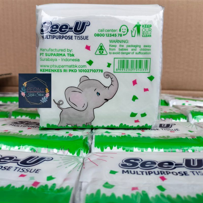 SEE-U TISSUE POP UP GAJAH 150s/tisu serbaguna embos/tisu kuliner 150 sheet