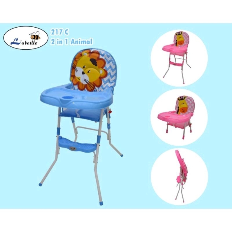 Labeiile Highchair 217 C 2in1 Animal - Kursi Makan