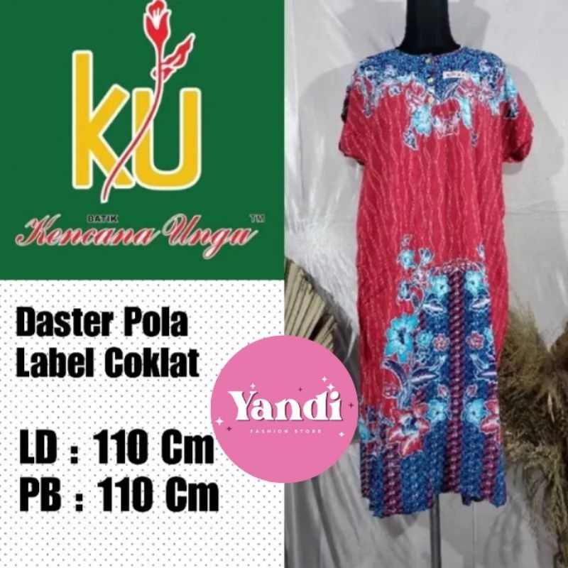 KENCANA UNGU ORI DASTER POLA LD 110 CM  LABEL COKLAT