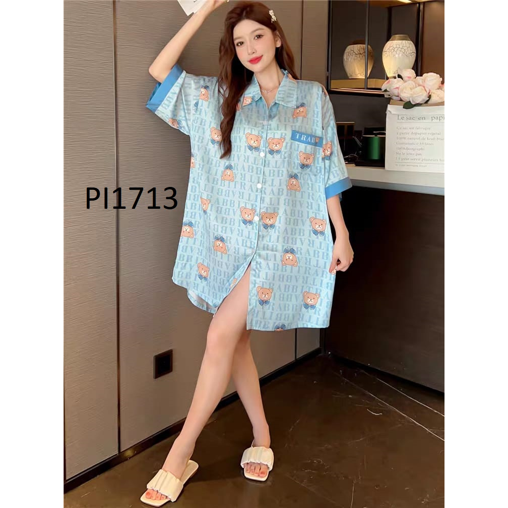 PIYAMA DASTER SUTERA WANITA PI1713