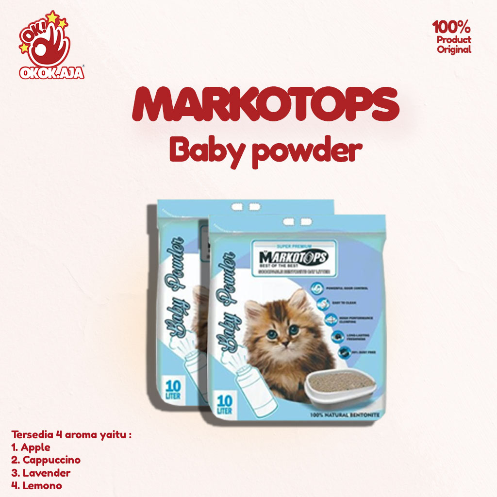 MARKOTOPS 10L Pasir kucing gumpal wangi  ( GRAB GOSEND )