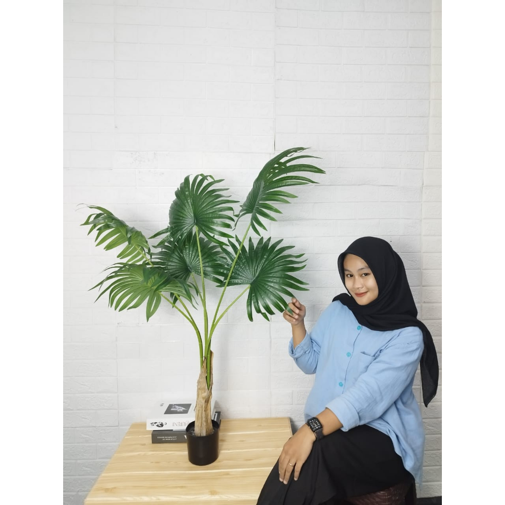 Azgalery / Tanaman Hias Pohon Palem Artifical Hiasan Sudut Rumah Ruangan Lebih Fresh Coconut Tree Artifical Import PBP175