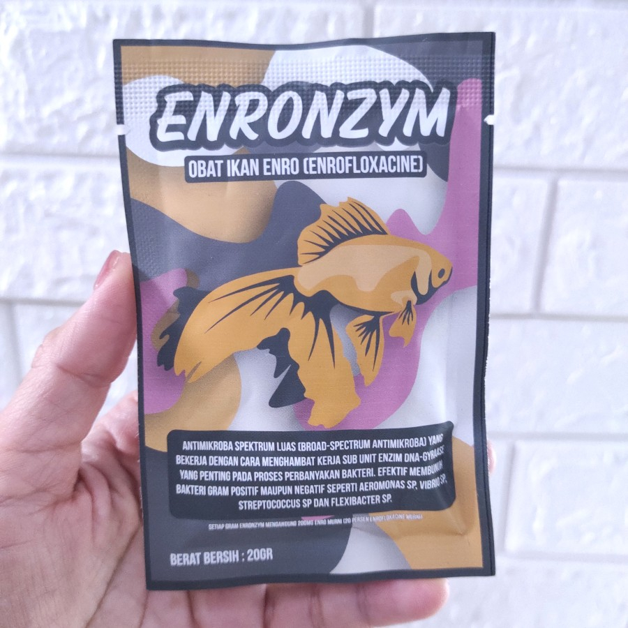 Obat ikan enro merk ENRONZYM enrofloxacine enrofloksasin infeksi bakteri