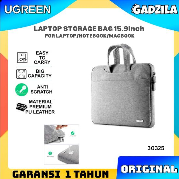 UGREEN Laptop Bag Sleeve 15-15.9inch Tas Travel Kit leather Case 30325