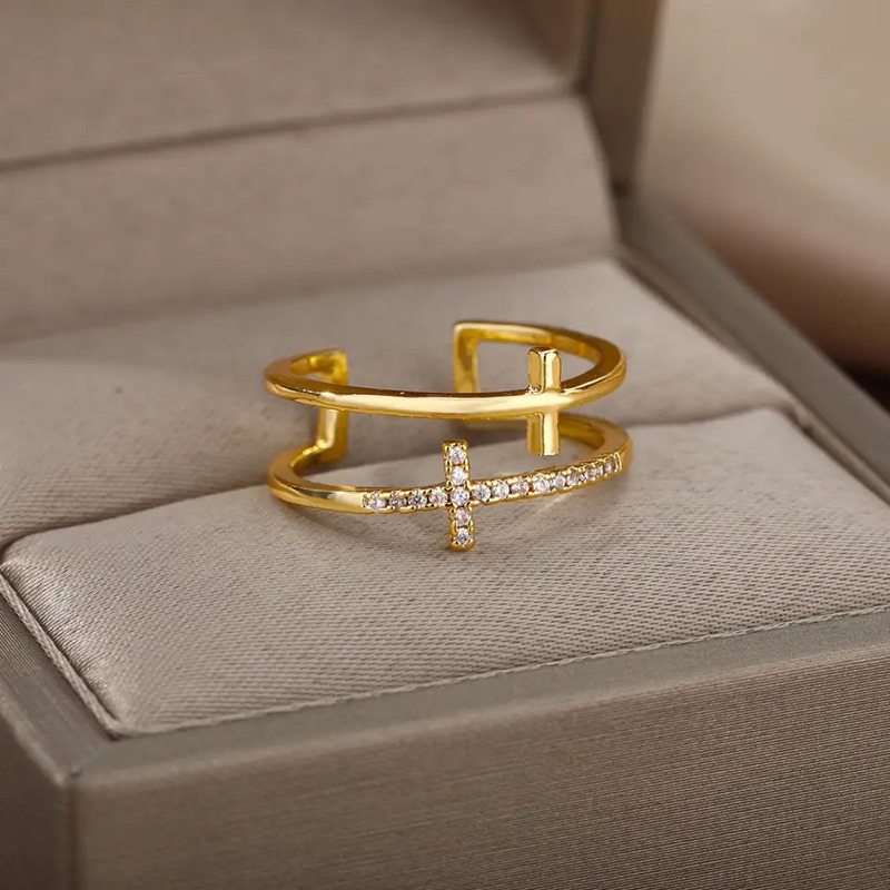 Cincin titanium fashion wanita anti karat