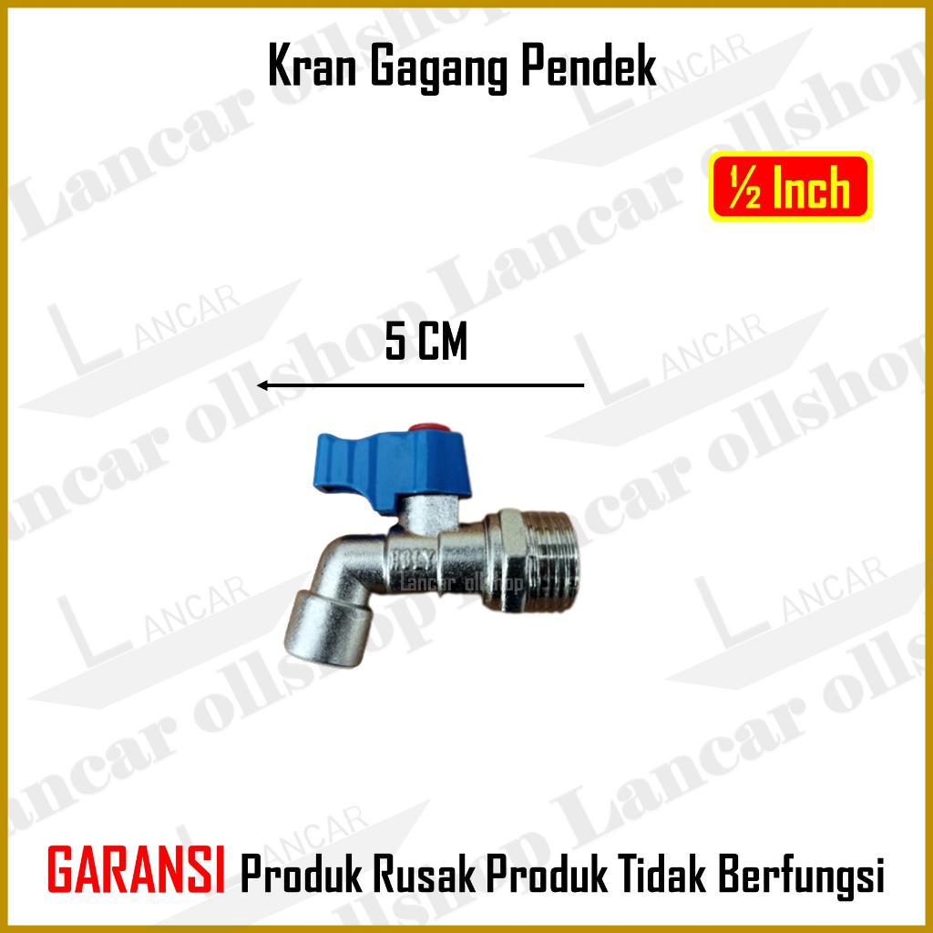 Kran babet pendek 1/2 / 3/4 inch / Kran Air