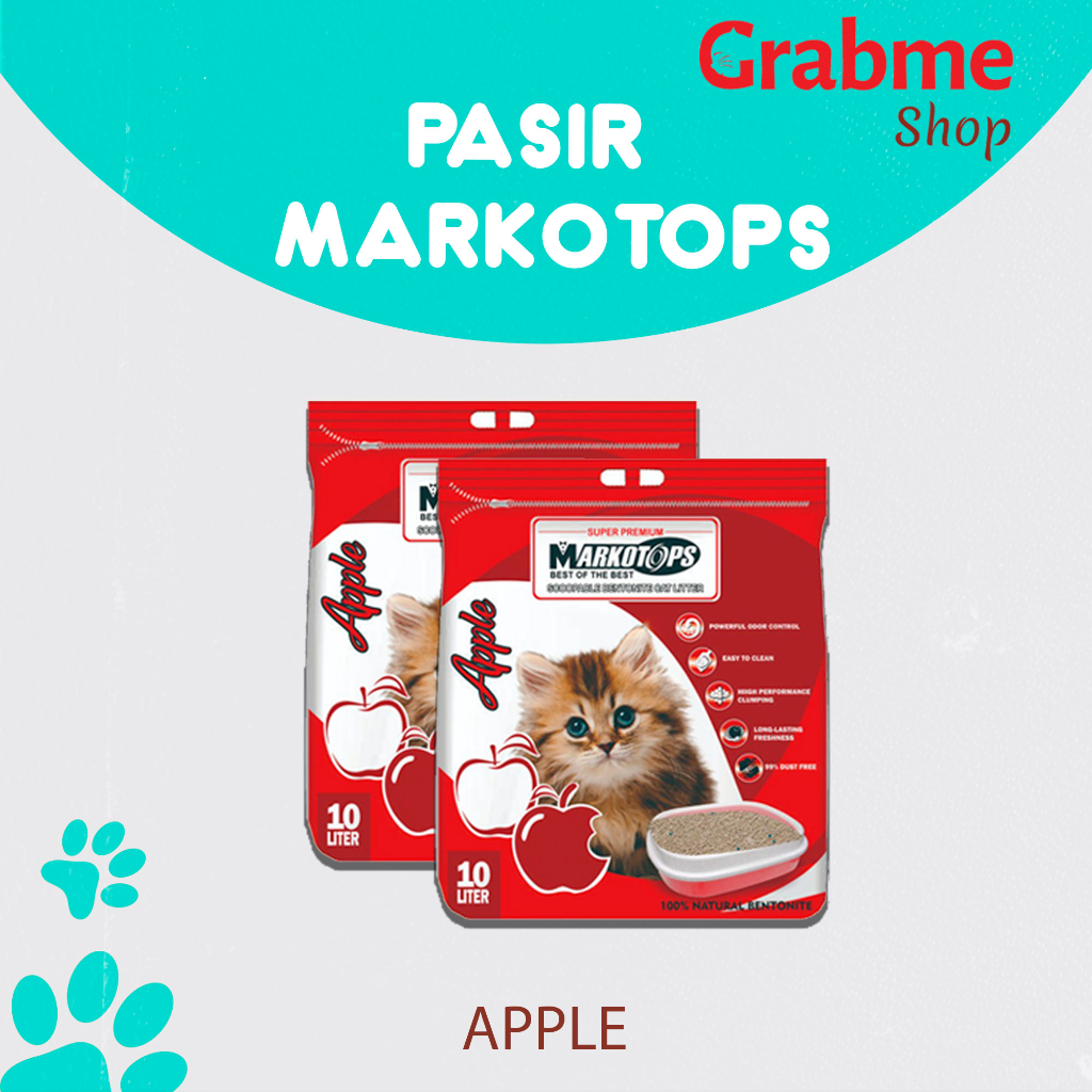 MARKOTOPS 10L Pasir kucing gumpal wangi  ( GRAB GOSEND )