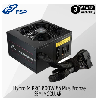 FSP Hydro M PRO 600W 700W 800W 85 Plus Bronze Semi Modular - PSU FSP