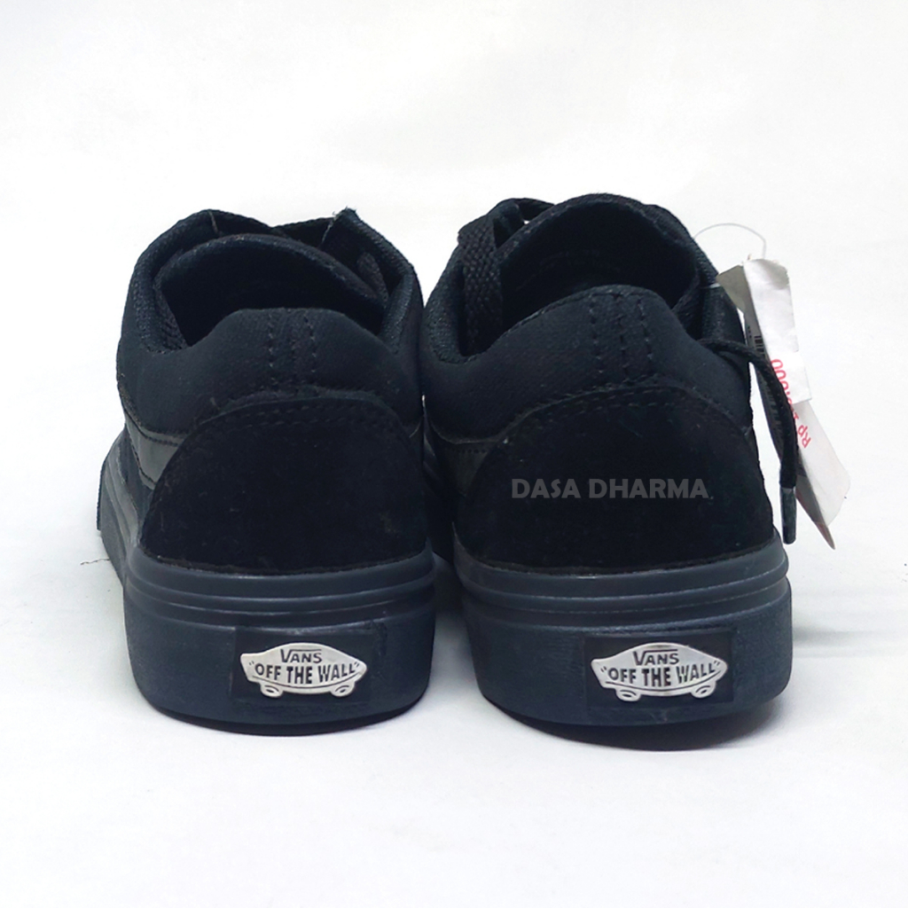 Sepatu Vens Pria Old Skool Hitam Polos Sneakers Canvas Sekolah Size 36 - 43