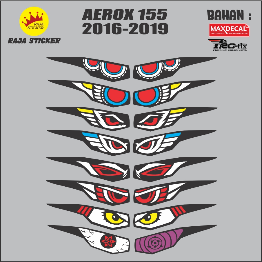 STIKER STICKER LAMPU MATA AEROX 155