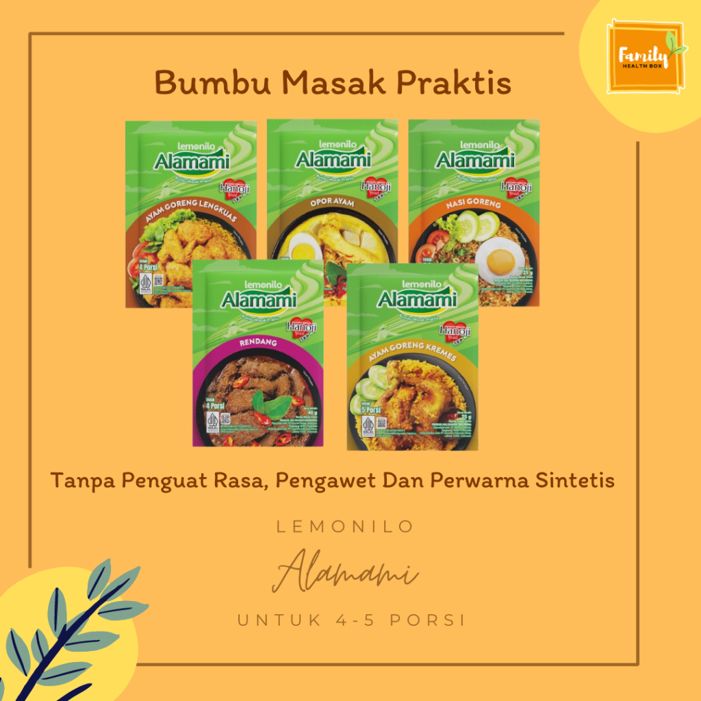 Bumbu Masak Praktis Alamami Lemonilo - Bumbu Opor Ayam / Bumbu Nasi Goreng / Bumbu Ayam Goreng Lengk