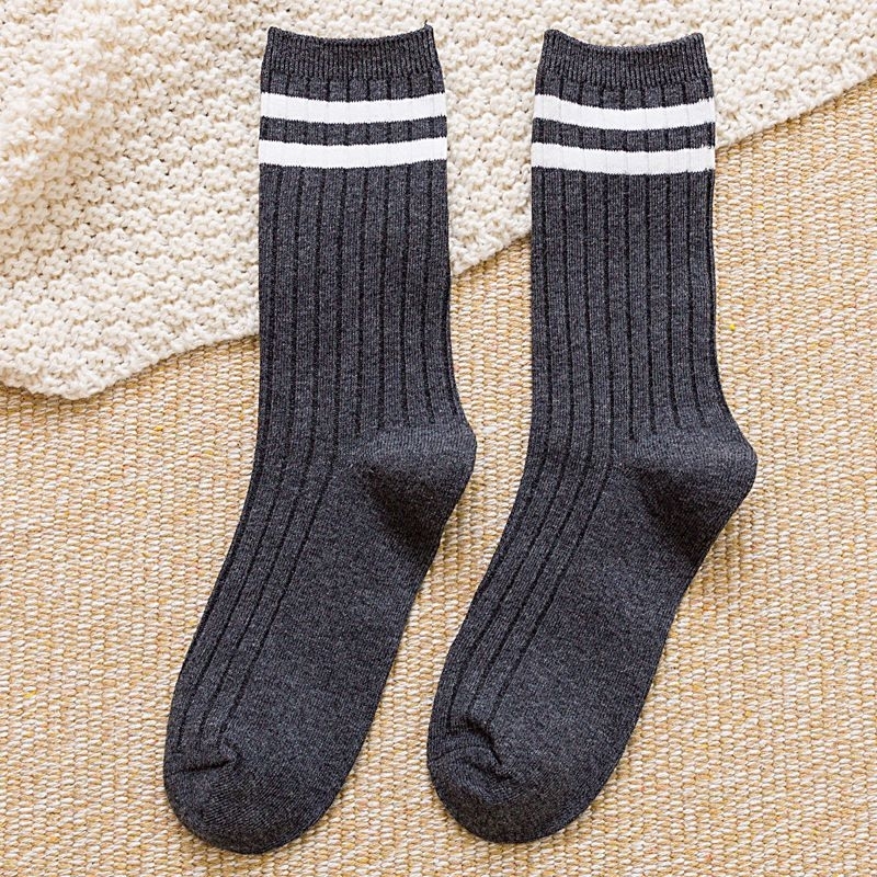 KAOS KAKI CLASSIC STRIPE SOCKS OLDSCHOOL VINTAGE MOTIF GARIS