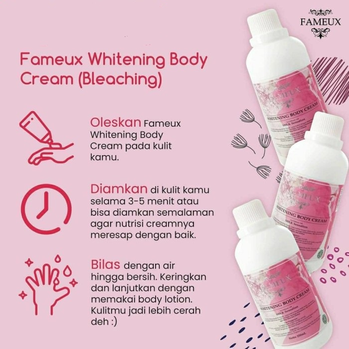 Fameux whitening body cream 250ml