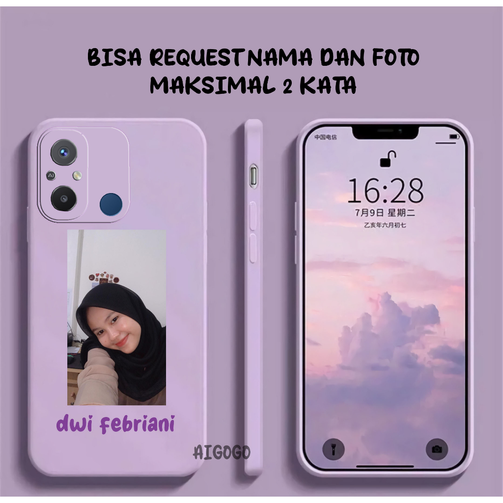 Custom Nama Kamu Softcase Macaron For Oppo A78 A77S A96 A95 A16 A74 RENO 6 5 5F Vivo Y36 Y16 Y35 Y02