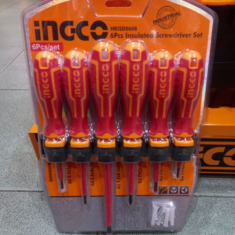 OBENG ELEKTRIK SET 6PCS HKISD0608 INGCO