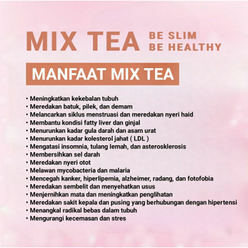 

MIX TEA pelangsing badan ISI 10pcs